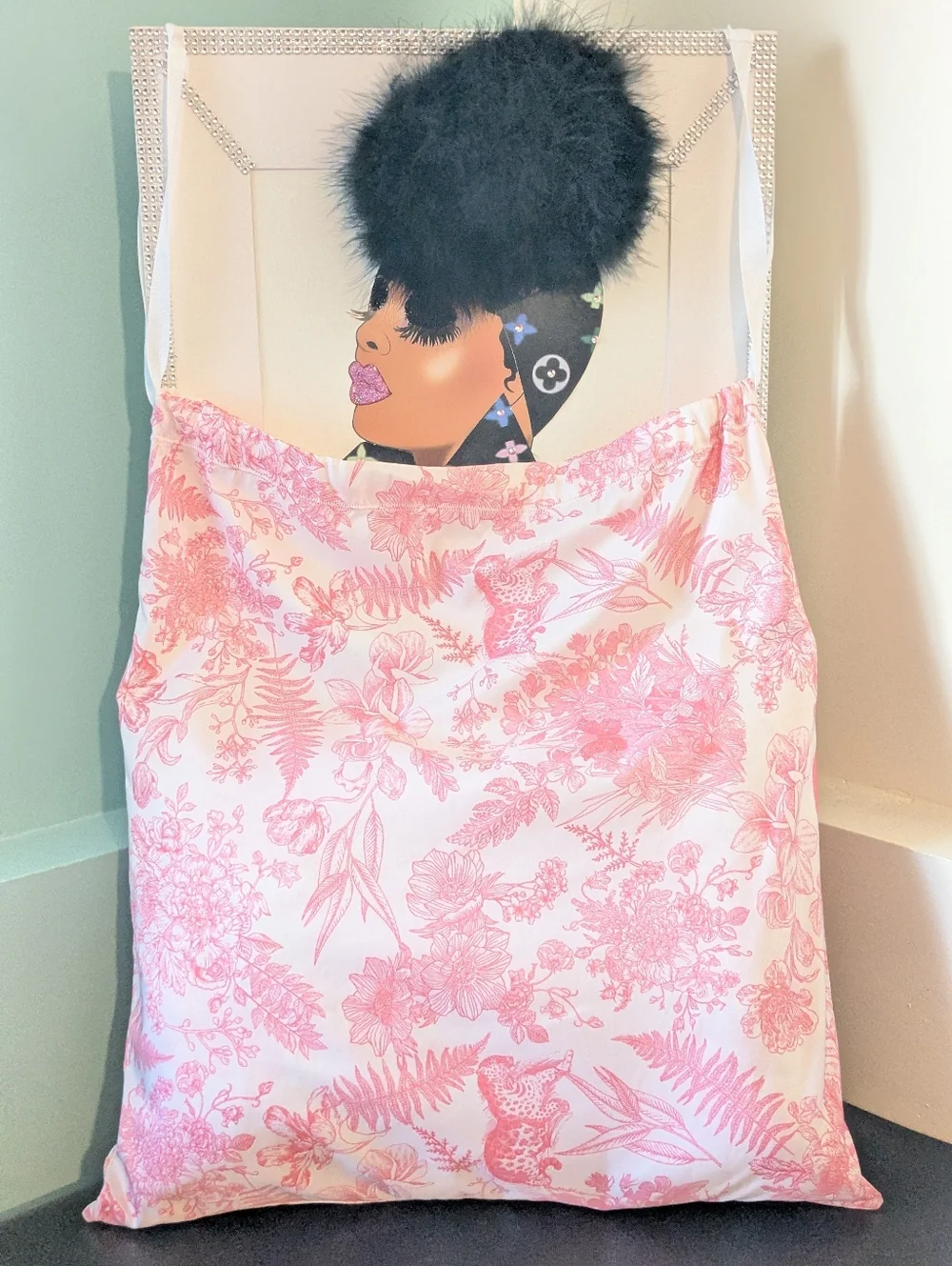 Matching Custom Handmade Dust Bag & Purse Pillow Combo Set Size Large